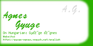 agnes gyuge business card